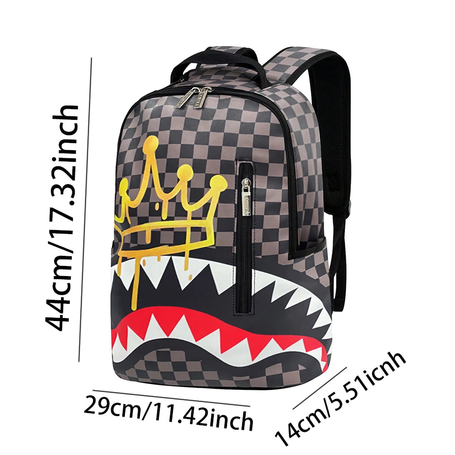 Trendy Large-Capacity Shark Mouth Backpacks for All Ages