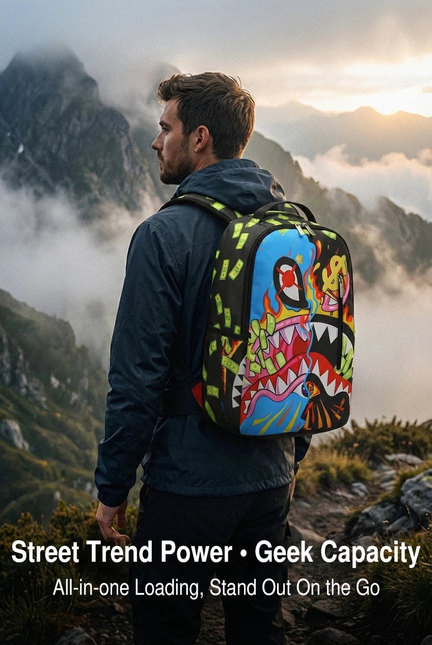Trendy Large-Capacity Backpack for Outdoor and Campus Use