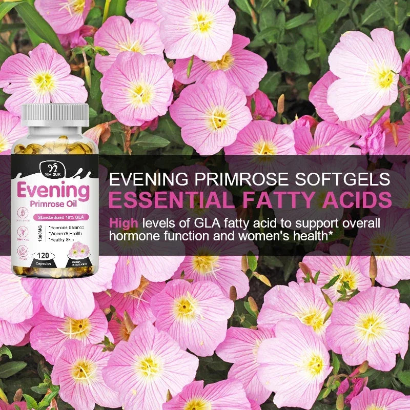 Evening Primrose Oil 1300mg | Balance Hormones & Enhance Skin Health