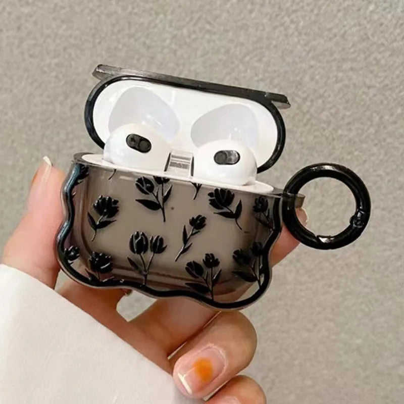 Funda para AirPods con Estampado Floral Lindo | Protección Elegante para Auriculares