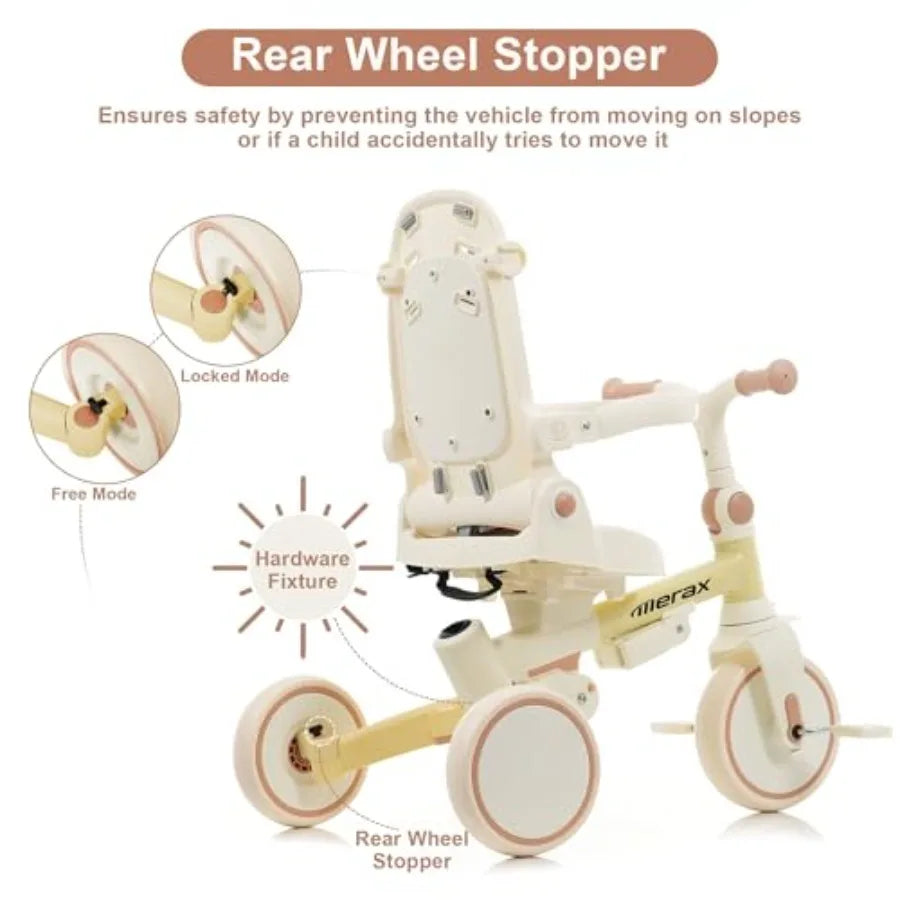7 in 1 Baby Tricycle Stroller | Adjustable, Rotatable & Versatile