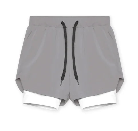 Men's 2-in-1 Running Shorts | Breathable Double Layer Fitness Gear