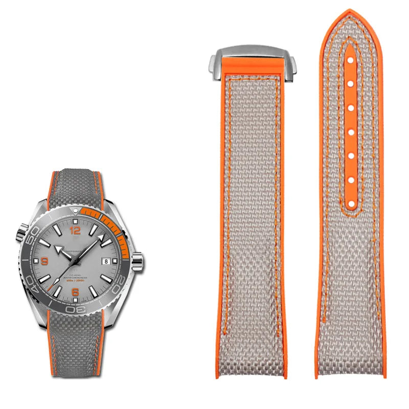 Versatile Nylon Rubber Watchband | Durable Comfort Strap