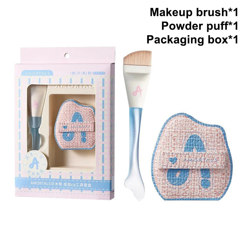 Set de brochas de maquillaje ultrafinas y esponja sin marcas | Herramientas de belleza esenciales