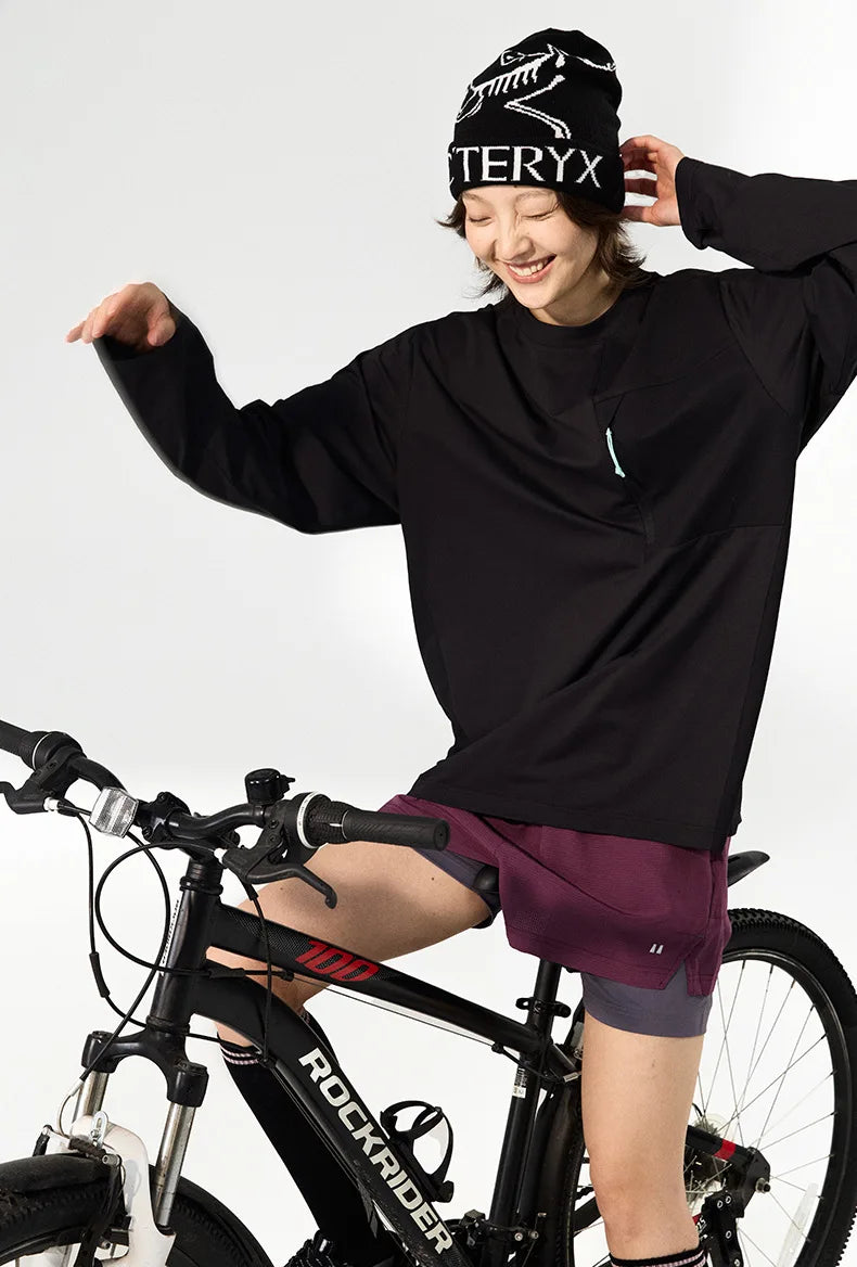Men's Zip-up Long-sleeved Quick-dry Outdoor Base Layer Top