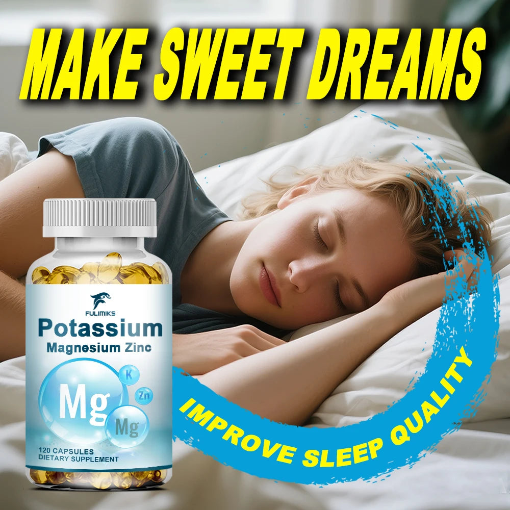 Magnesium Potassium Zinc Supplement Capsules for Optimal Health