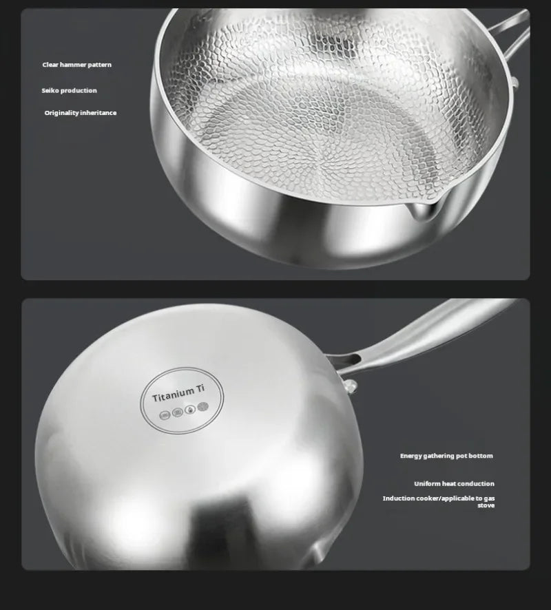 Pure Titanium Non-Stick Small Milk Pot | Ideal Baby Food Cookware