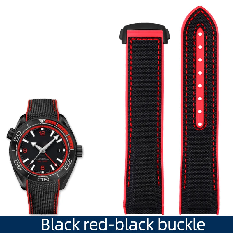 Versatile Nylon Rubber Watchband | Durable Comfort Strap