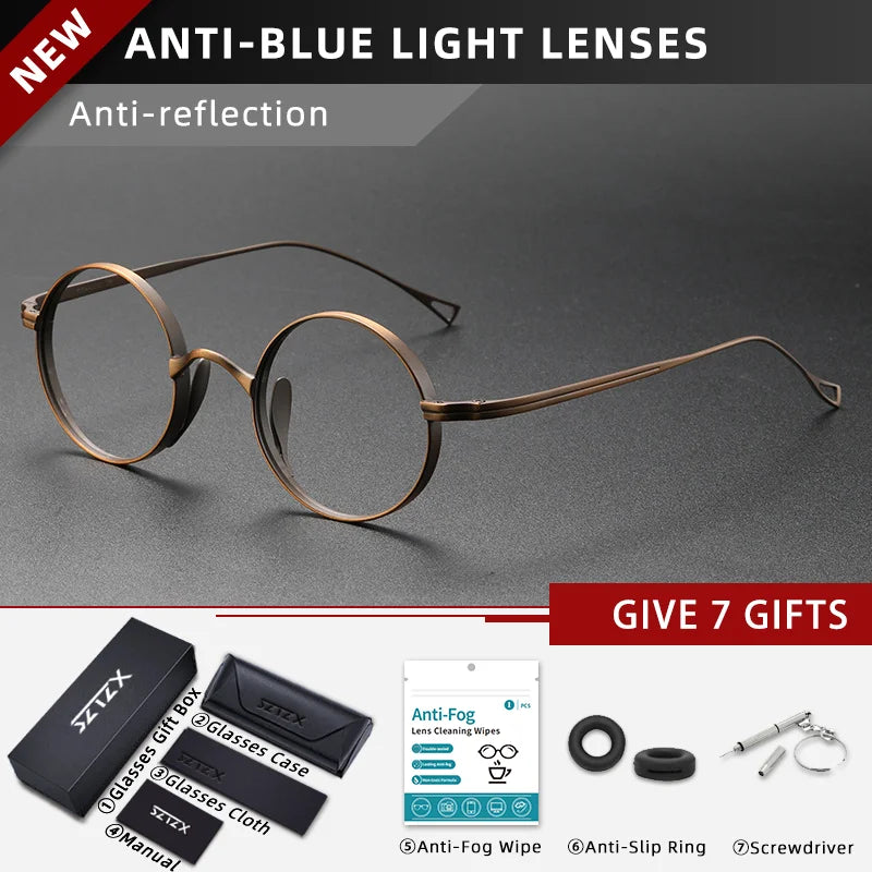 Unisex Pure Titanium Prescription Glasses | Anti Blue Light Eyewear