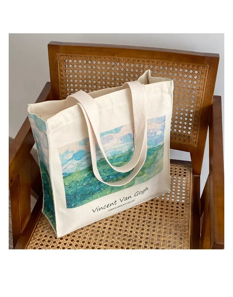 Vintage Canvas Shoulder Bag | Stylish Casual Tote for Women