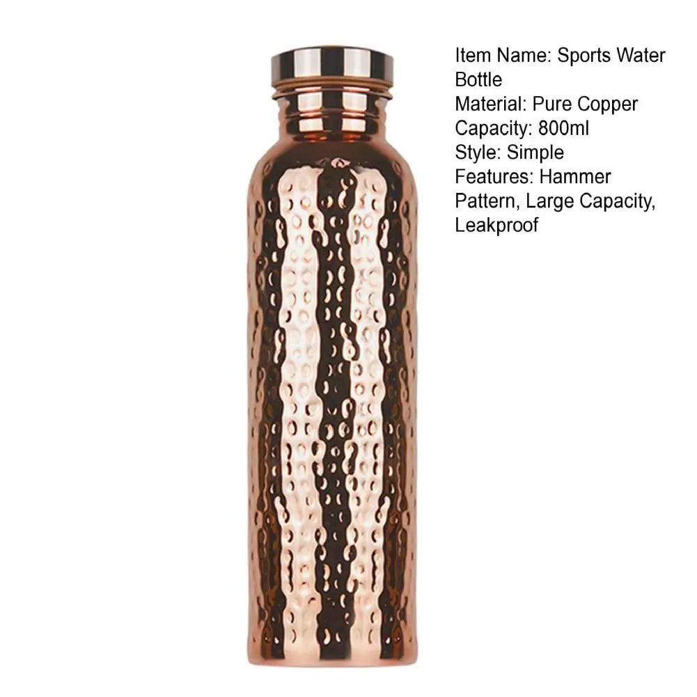 800ML Copper Sports Water Bottle | Leakproof & Stylish Hydration