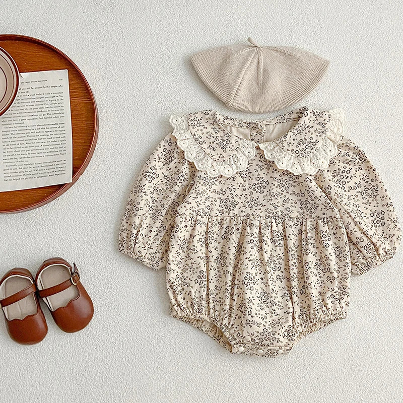 Adorable Lace Ruffle Baby Girl Overalls | Stylish Romper 0-24M