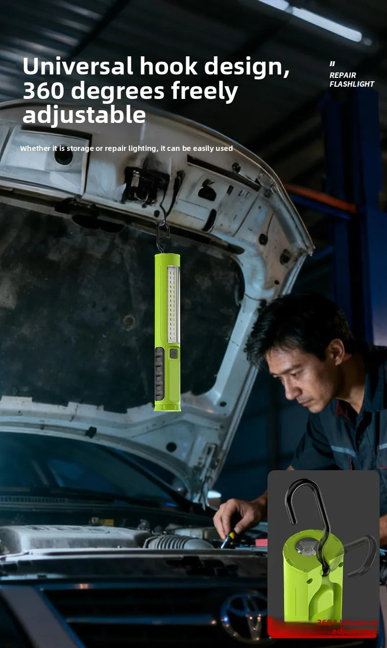 Dual-Side COB Foldable Work Light | Super Bright Emergency Flashlight