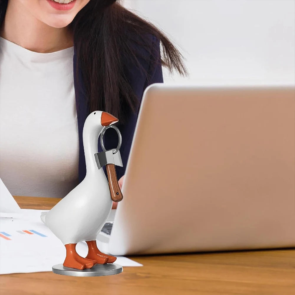 Magnetic Goose Key Holder | Cute Duck Statue Home Decor