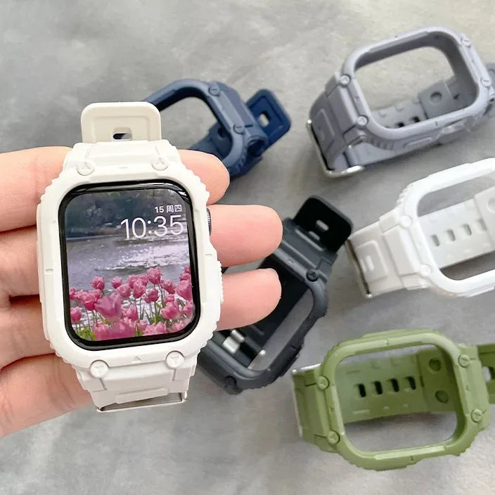 Silicone Strap for All Apple Watch Models | Protective & Stylish