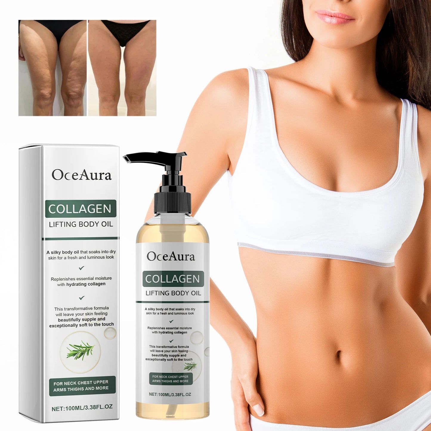 Collagen Body Oil | Hydrating Essential Oil for Dry Skin