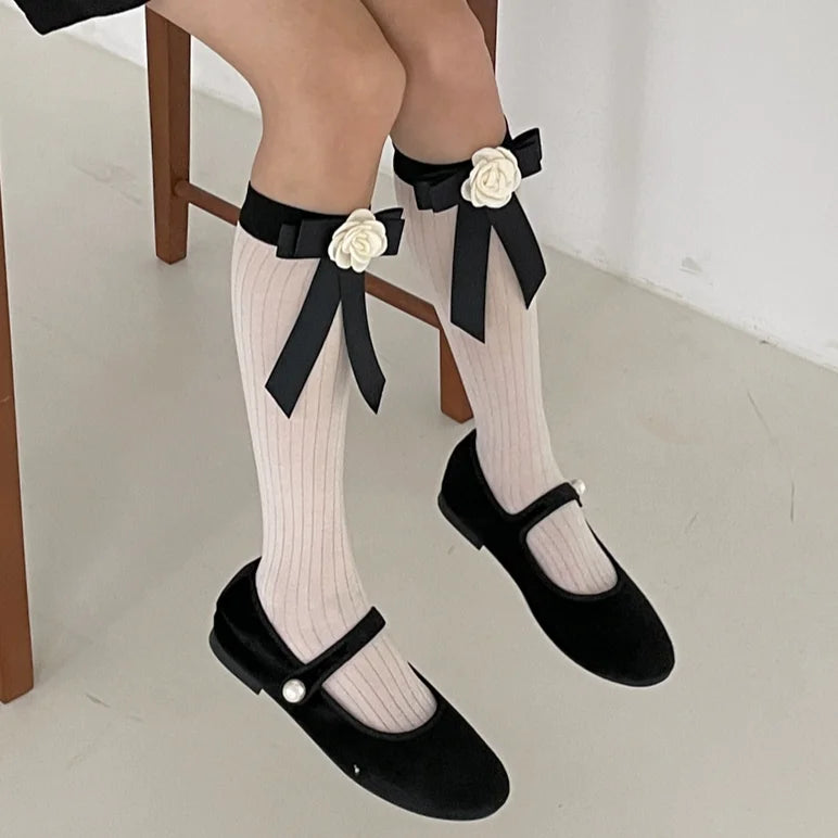 Stylish Women's Knee High Socks | Floral Pattern Accessories