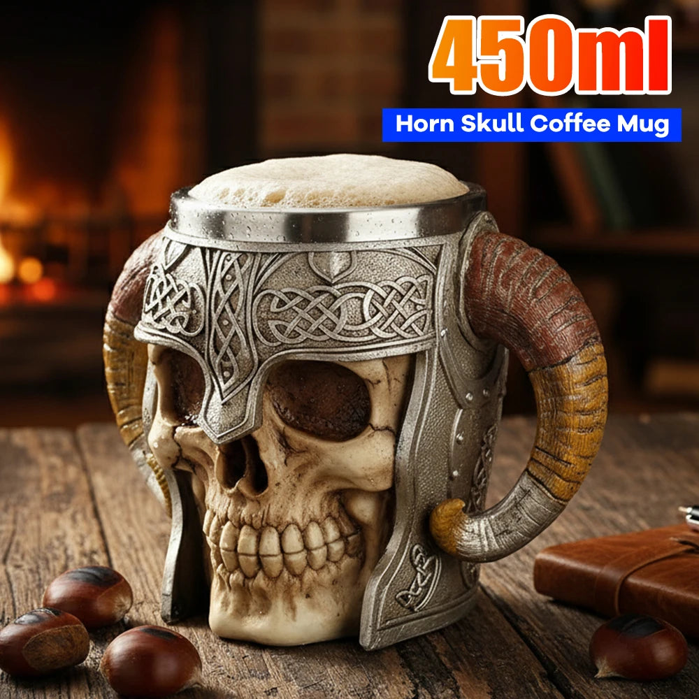 Vintage Skull Mug - Heat Resistant Travel Coffee Cup