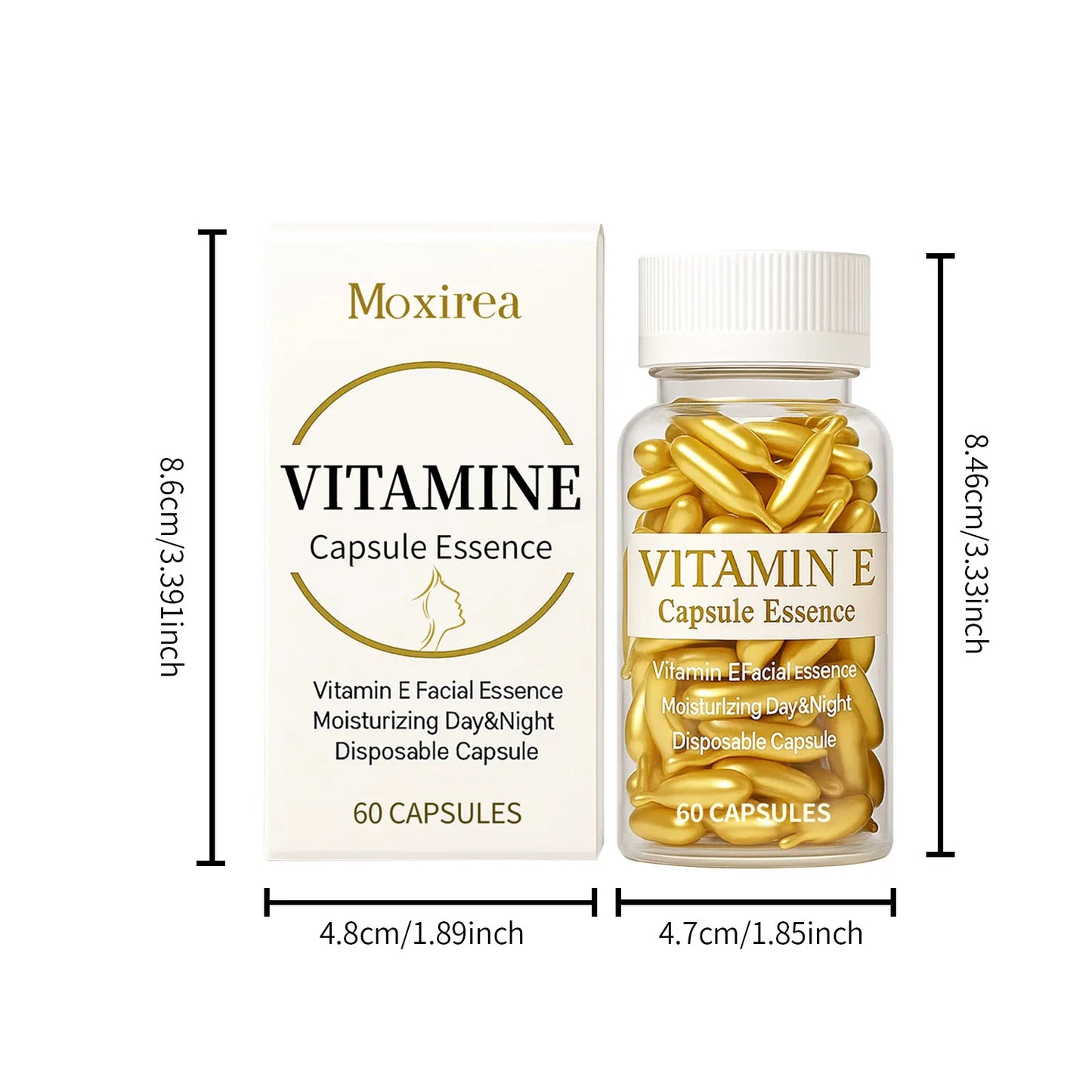 Vitamin E Face Serum Capsules for Deep Hydration and Firming