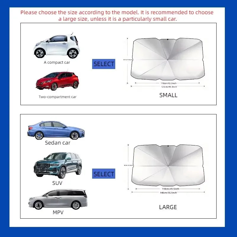 Car Windshield Sunshade | Portable Insulation Sunshade for Cars