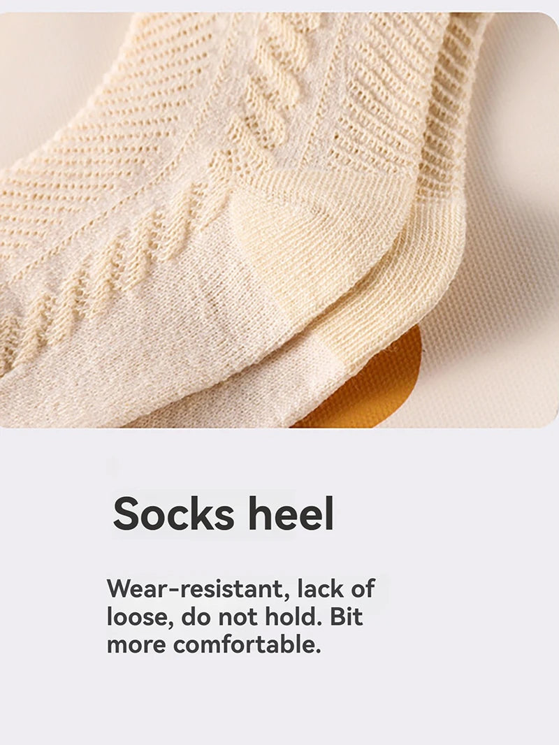 Cute Newborn Baby Summer Socks | Breathable Mid Tube Design