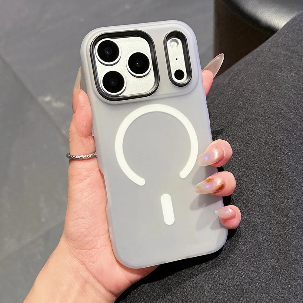 Magnetic Candy Color Wireless Charging Case for iPhone