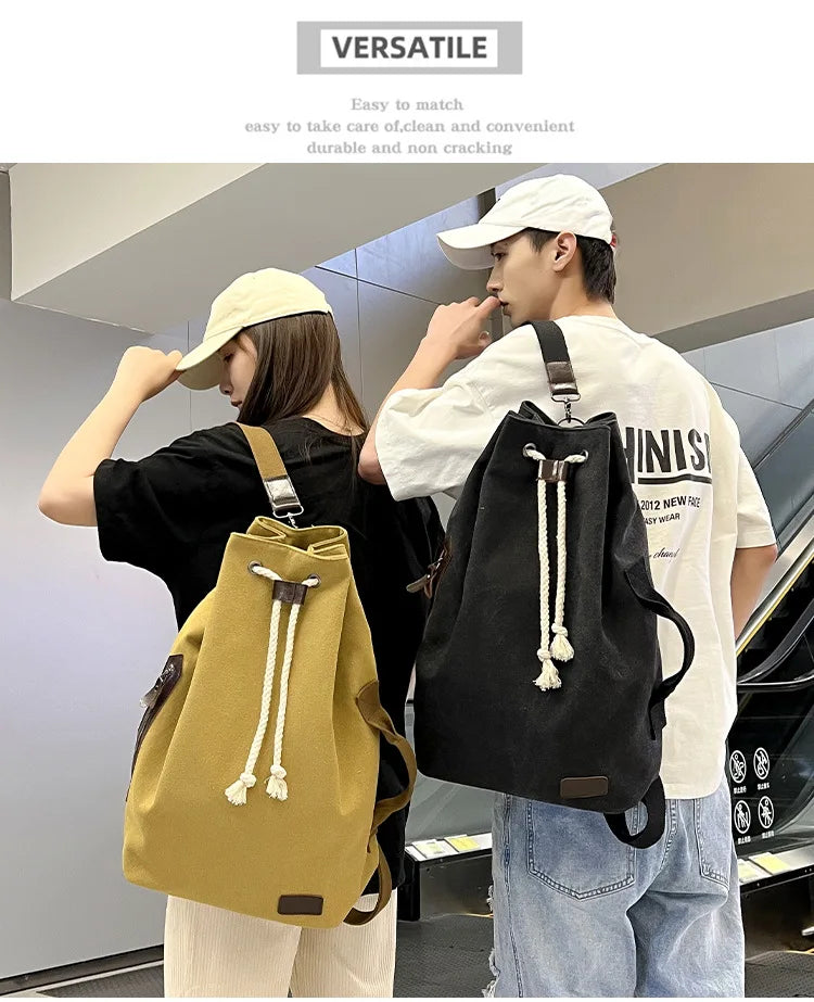 Retro Canvas Backpack Shoulder Bag | Stylish & Functional Gear