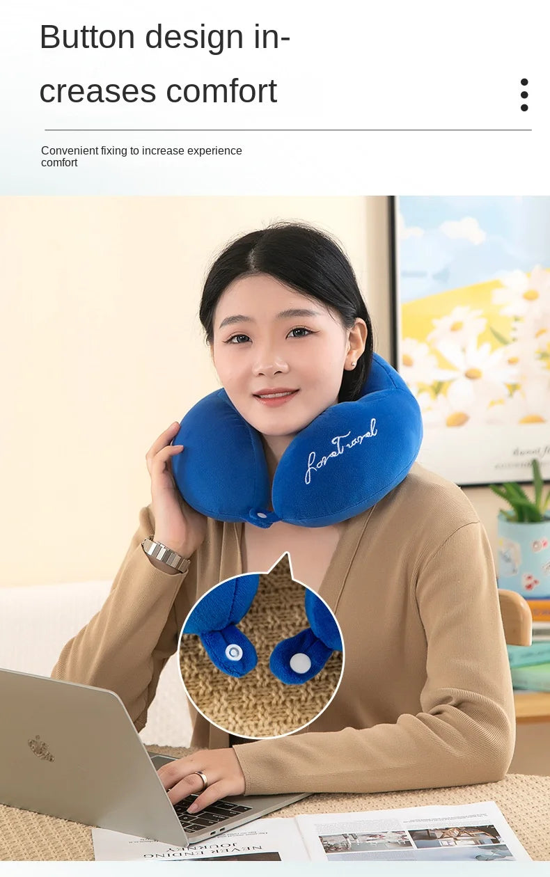 Comfortable U-Shaped Neck Pillow for Travel | Soft Support Cushion