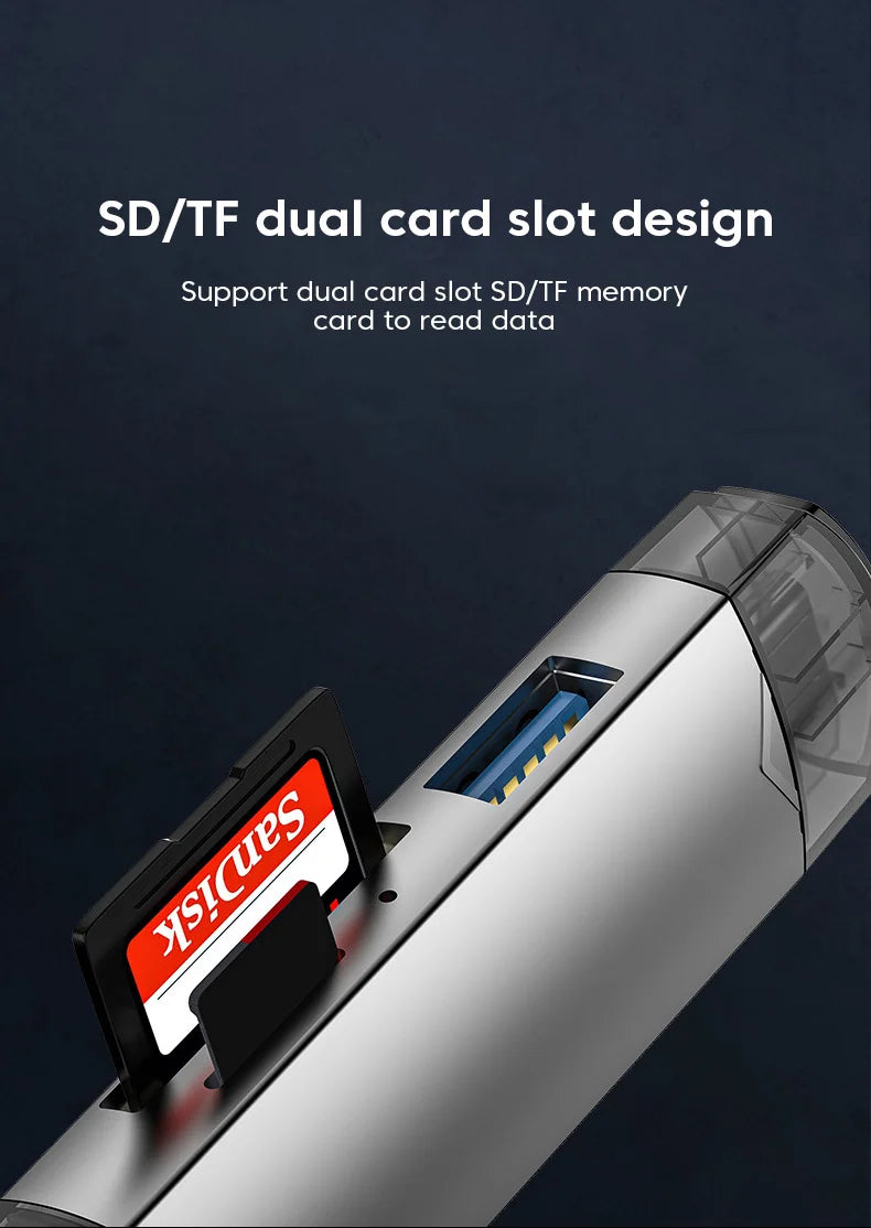 Universal 6 in 1 Card Reader | USB3.0 Multi-Function Adapter