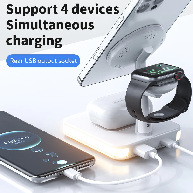 3 in 1 Magnetic Wireless Charger | Fast Charging Dock Station