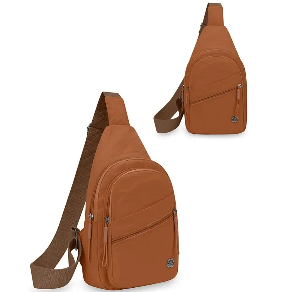 Spacious Waterproof Crossbody Bag | Lightweight Solid Color Messenger