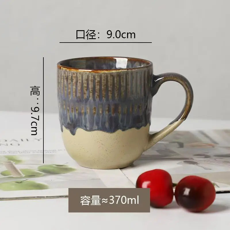 Large Capacity Retro Ceramic Mug | Hand Warmer Coffee Cup