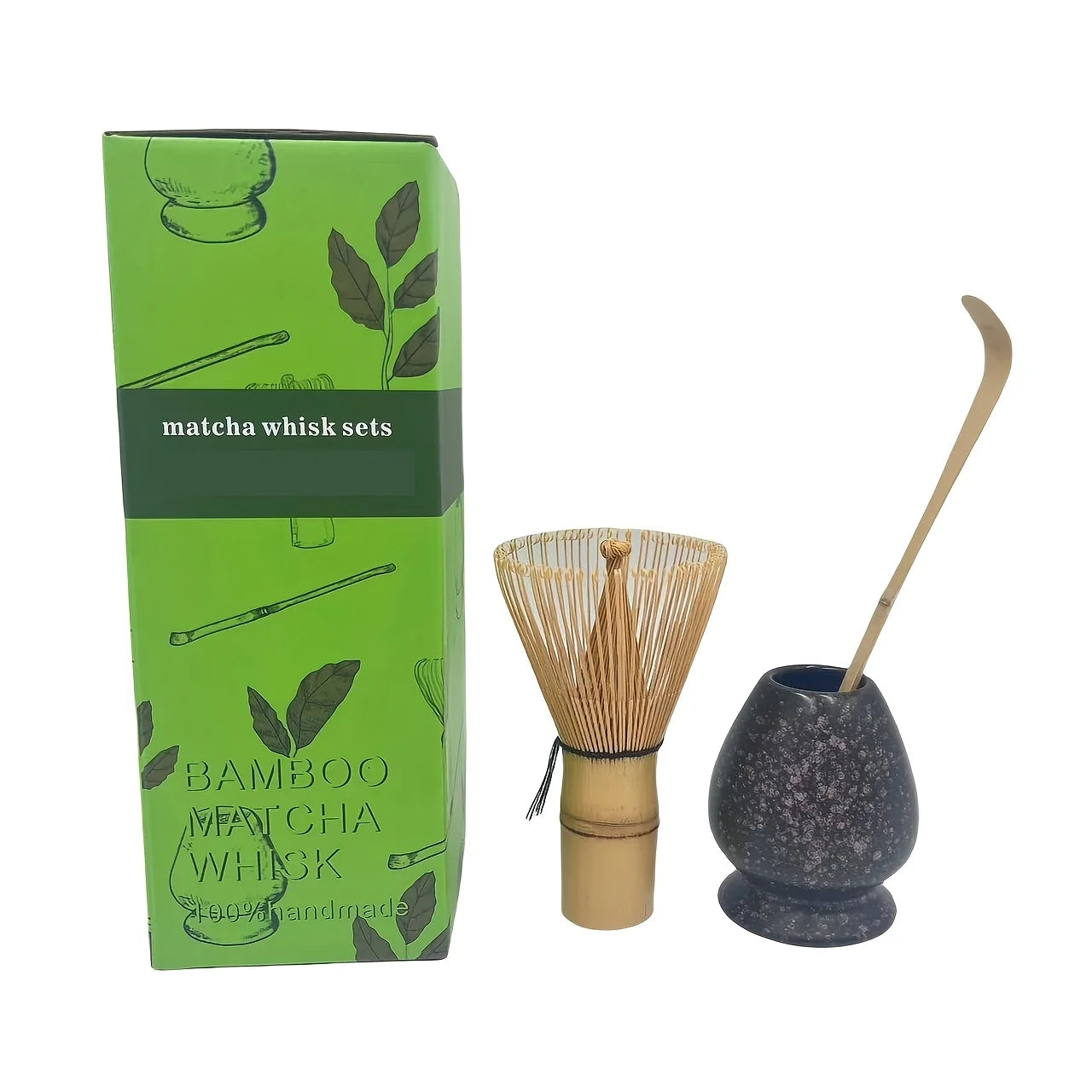 3-Piece Matcha Set | Bamboo Whisk and Ceramic Tea Tools