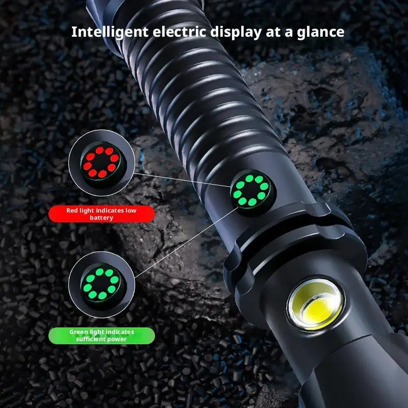 Rechargeable Tactical Flashlight | Self-defense Torch & Window Breaker