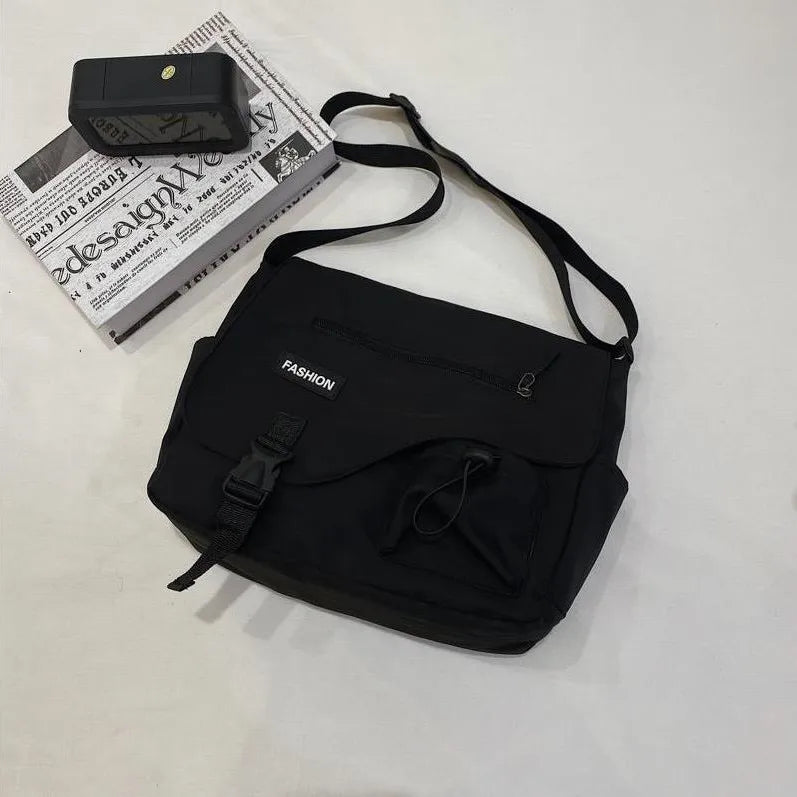 Stylish Waterproof Nylon Messenger Bag | Unisex Crossbody Satchel