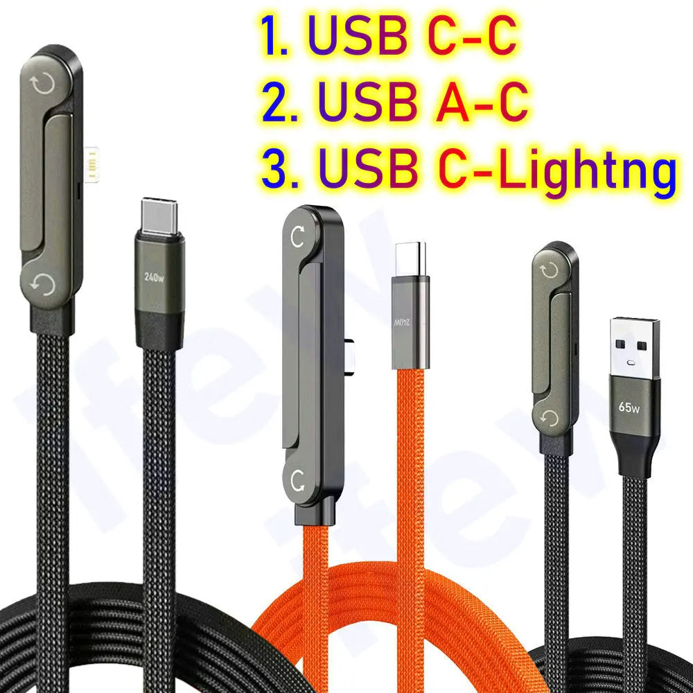 240W Quick Charge Foldable Phone Charger with Stand Holder