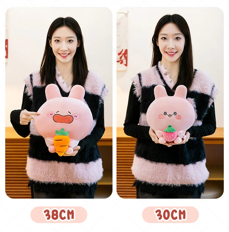 Large Pink Rabbit Plush Toy | Funny Expression Kids Stuffed Animal