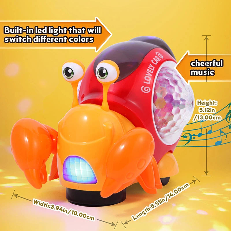Interactive Musical Crawling Crab Toy for Baby Development