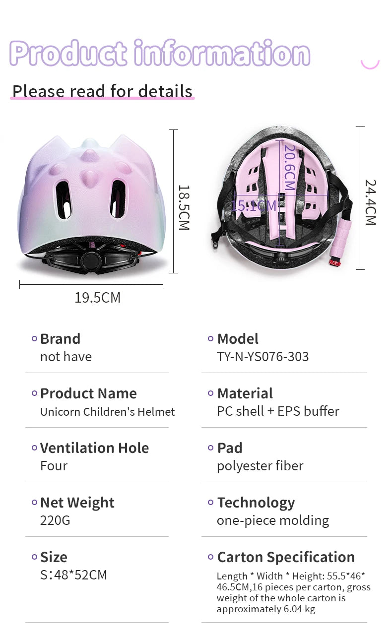 Children's 3D Shockproof Bicycle Helmet | Safe & Comfortable Fit