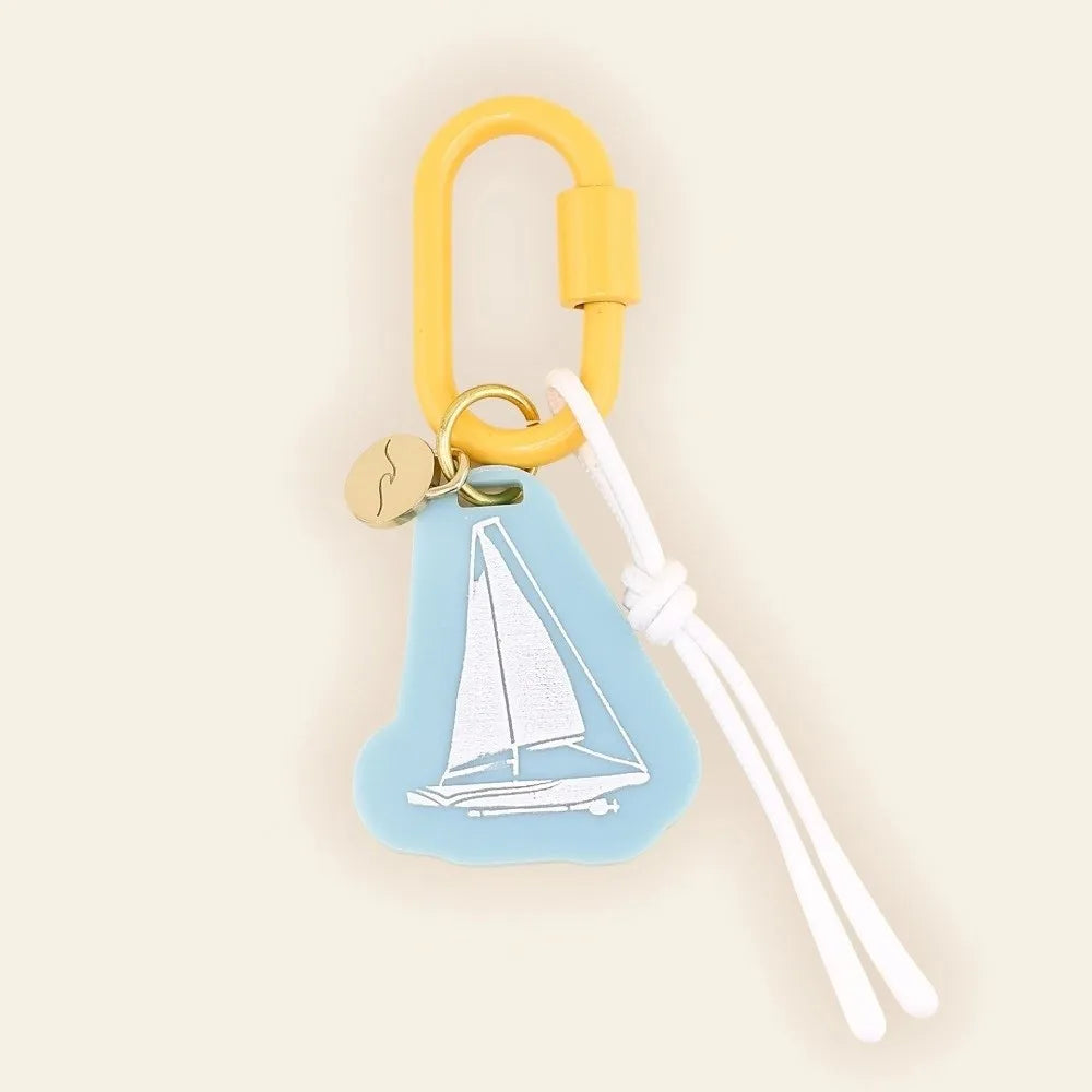 Retro Acrylic Charms Keyring | Cute Woven Pendant for Bags