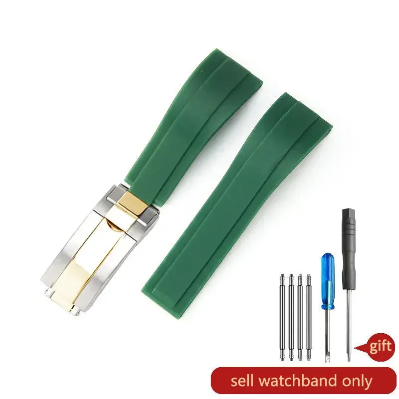 Durable Stainless Steel Butterfly Buckle Watch Strap for Men
