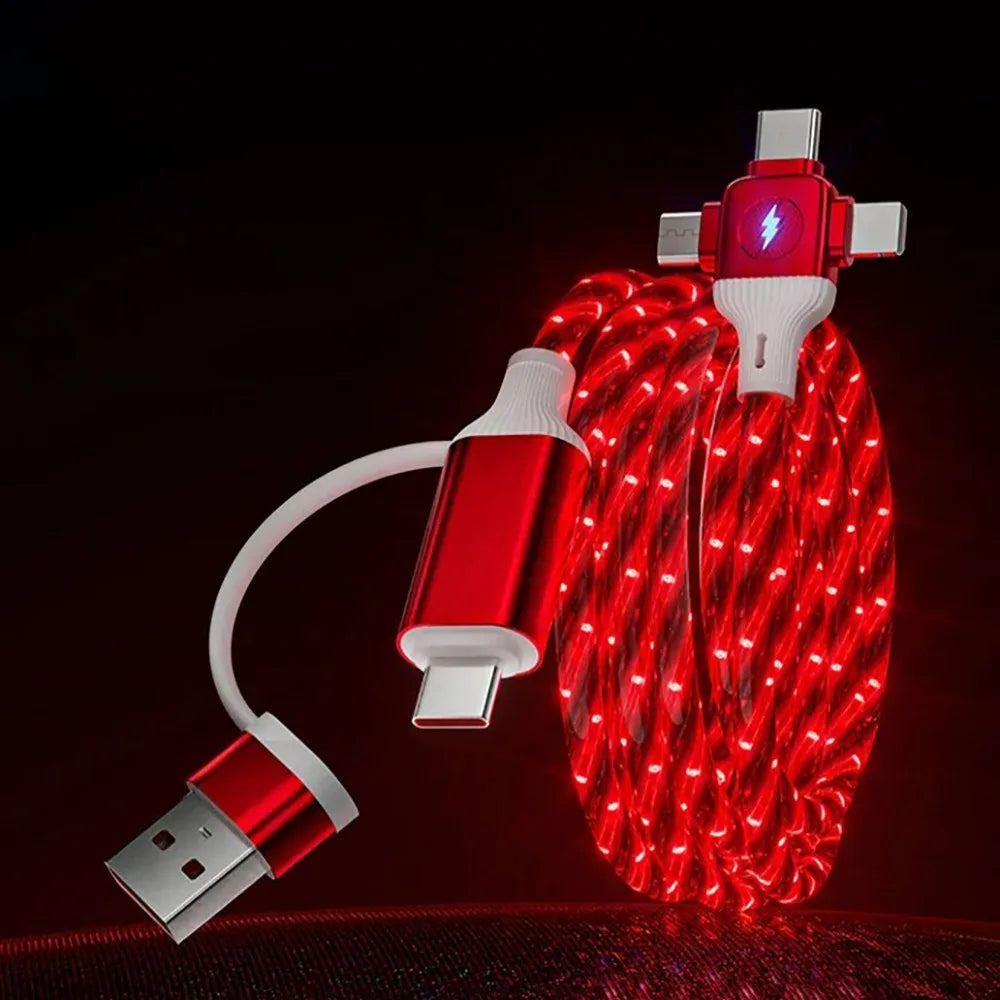 High-Speed Fast Charging PVC Cable | 3-in-2 Multi USB Design