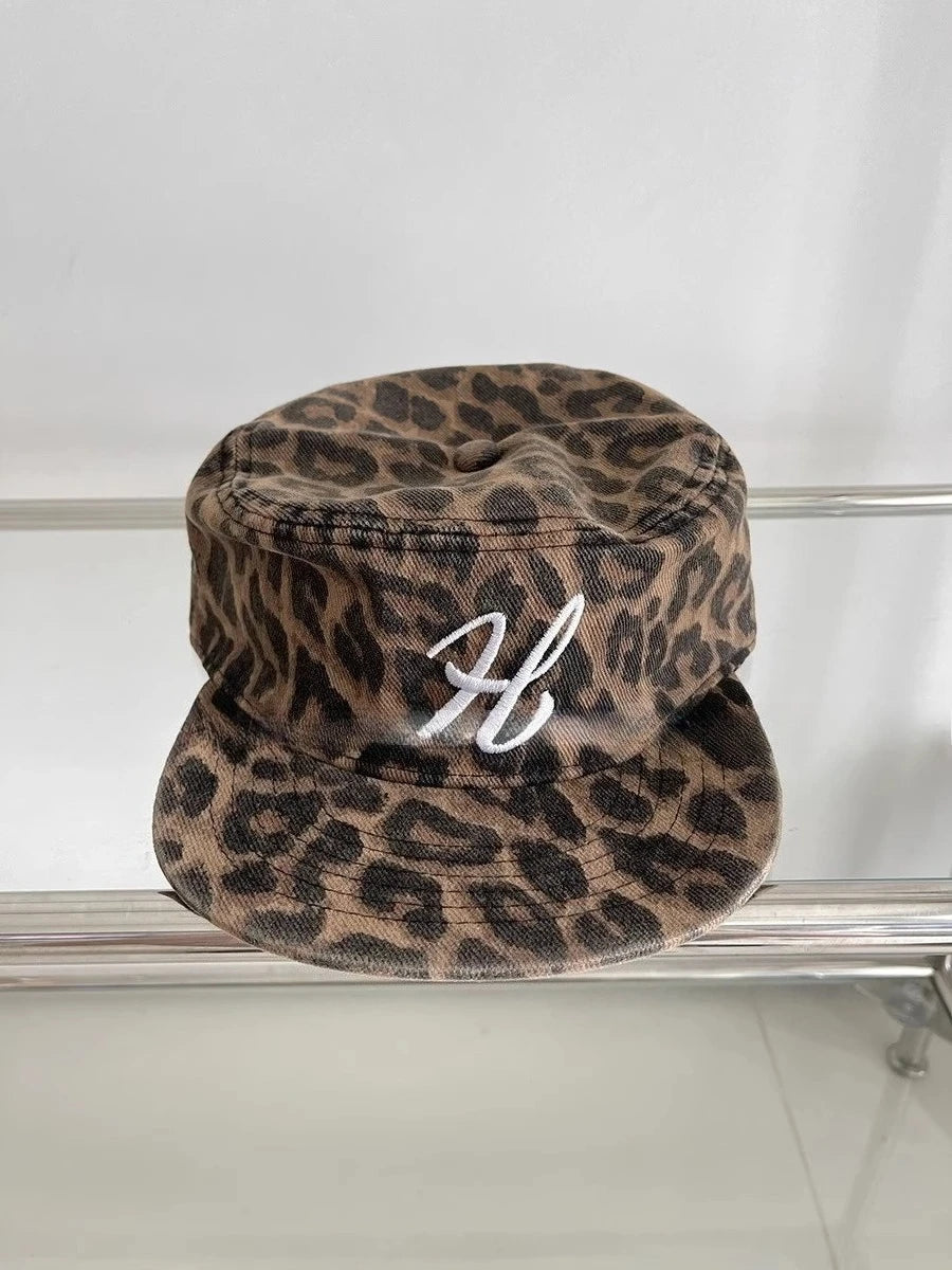 Retro Embroidered Duckbill Caps | Casual Leopard Print Baseball Hat
