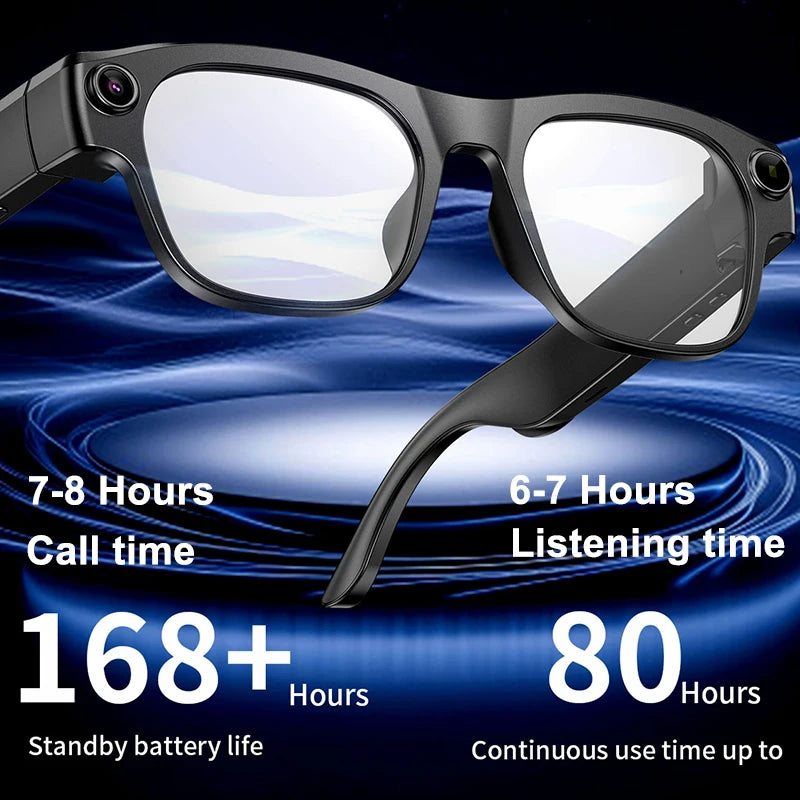 AI Smart Glasses with 8MP Camera & Multi-Language Translation