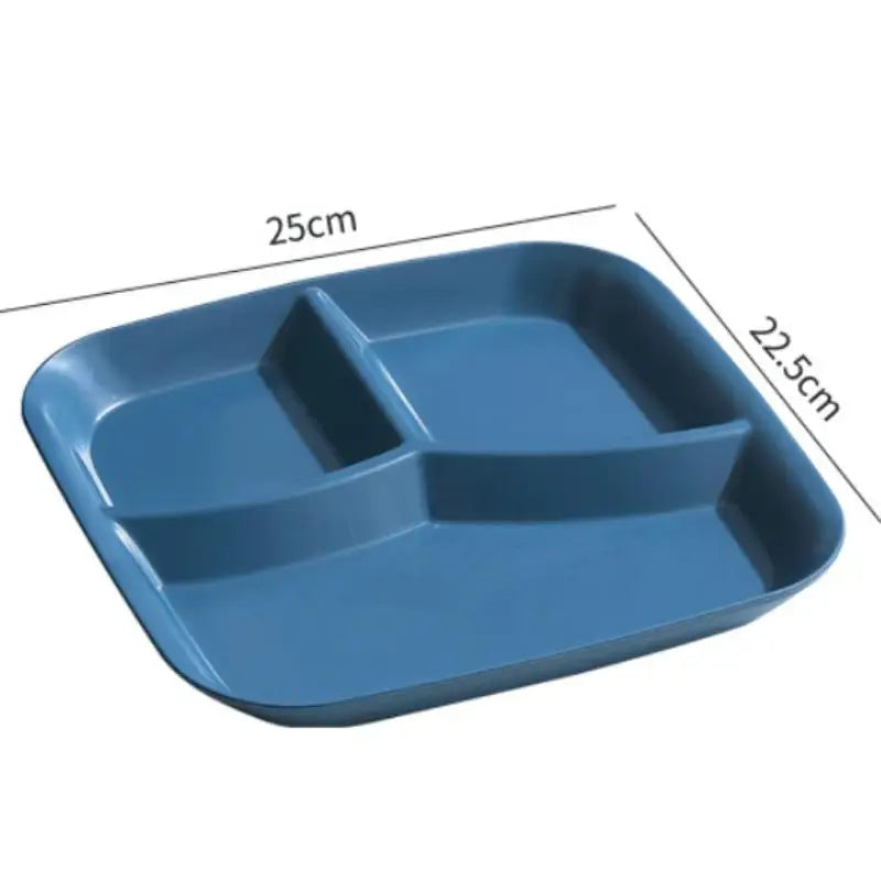 Three Grid Square Dining Plate | Versatile and Stylish Food Plate