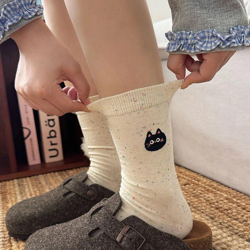 Calcetines de animales de gato de dibujos animados lindos Kawaii para mujer | Cómodos y con estilo