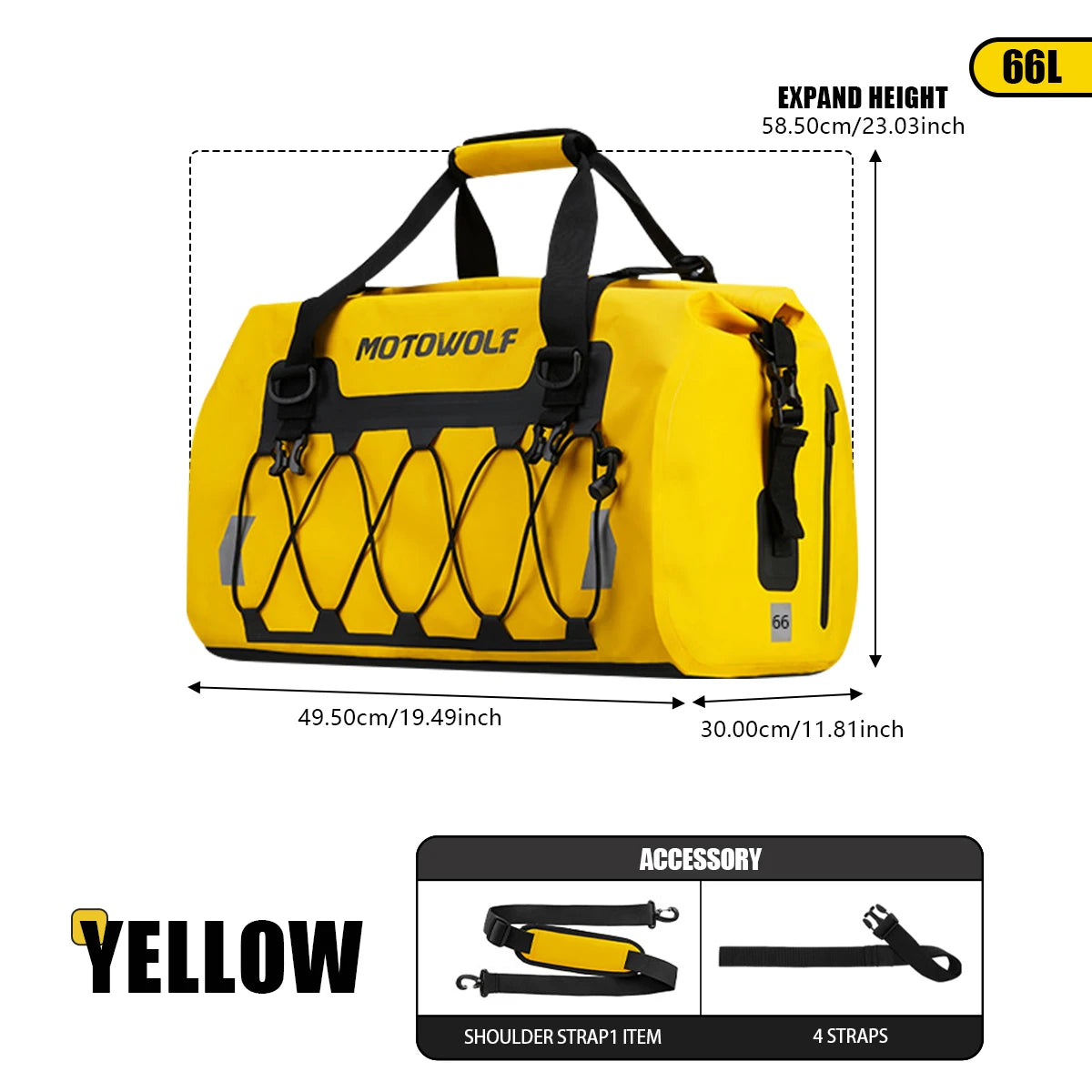 Waterproof Motorcycle Rear Seat Bag | Versatile Travel Duffel Bag