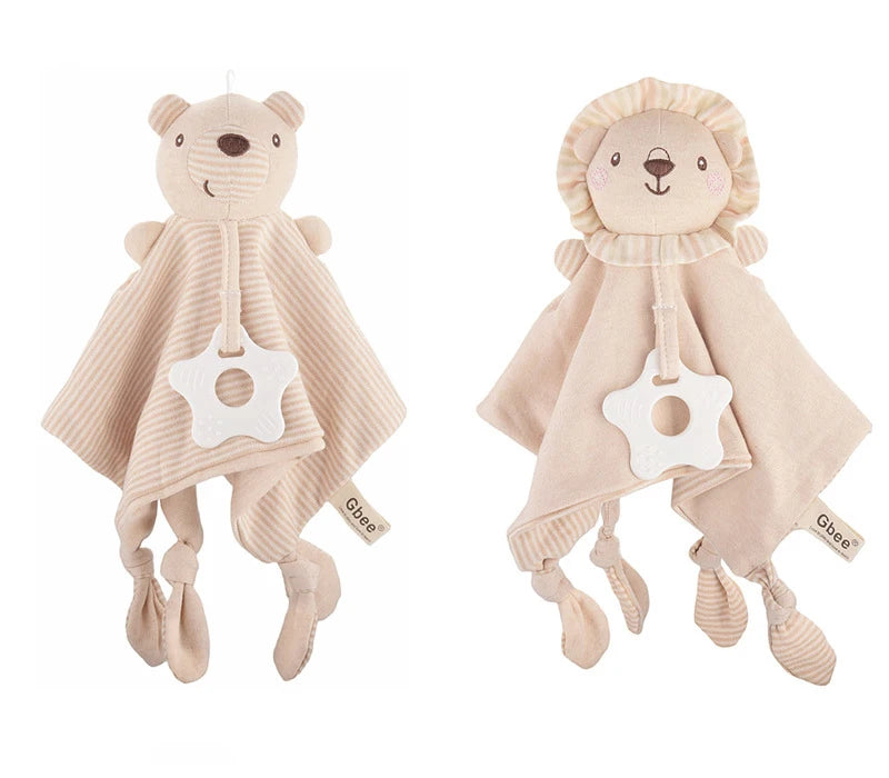 Cute Elephant Plush Teether Rattle for Newborns | Soft Blanket Toy