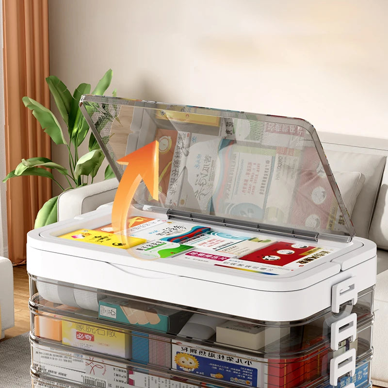 White Portable Medicine Storage Box | Multi-Purpose Organizer