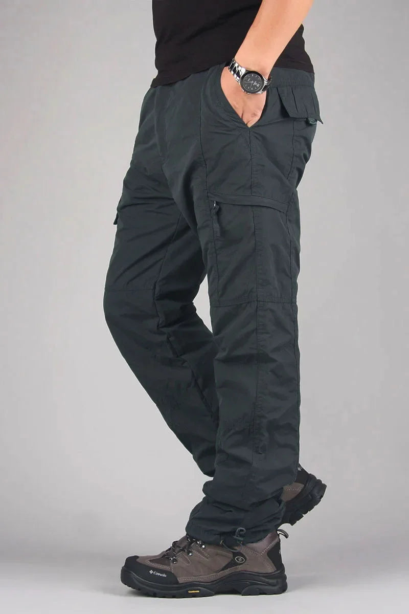 Men's Winter Fleece Cargo Pants | Warm & Casual Outdoor Trousers